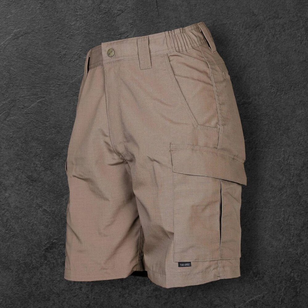 Tru-Spec 24-7 Series Simply Tactical Big and Tall Beige Khaki Cargo Shorts Sz 50